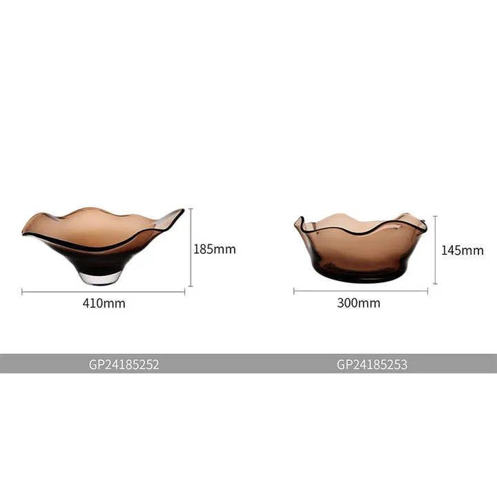 صينية فواكه زجاجية مصنوعة يدويًا من الشوكولاتةhandmade glass fruit tray with chocolate