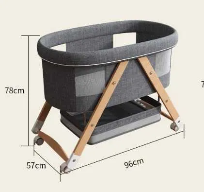 سرير أطفال بتصميم حديث قابل للطي من القطن . Modern Design Foldable Cotton and Wood Baby Bed