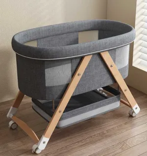 سرير أطفال بتصميم حديث قابل للطي من القطن . Modern Design Foldable Cotton and Wood Baby Bed