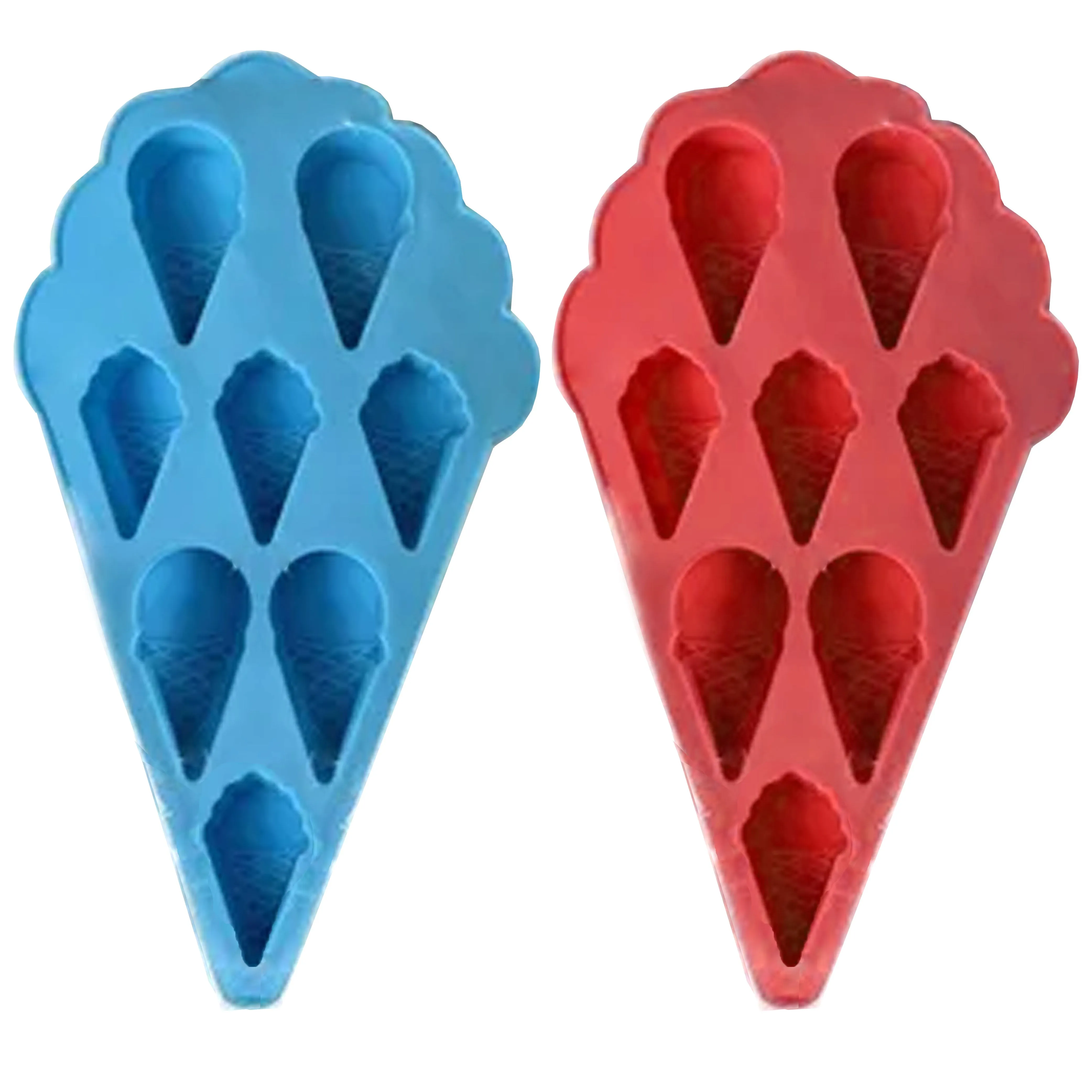1 Pc Ice Cream Shaped Silicone Soap Mold Candy Chocolate Treat Fondant Tray Cube