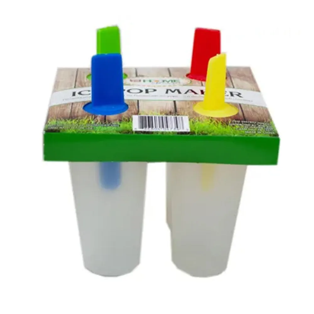 2 Pack 4 Section Ice Pop Maker Mold Popsicle Dessert Ice Cream Frozen Treat Cake
