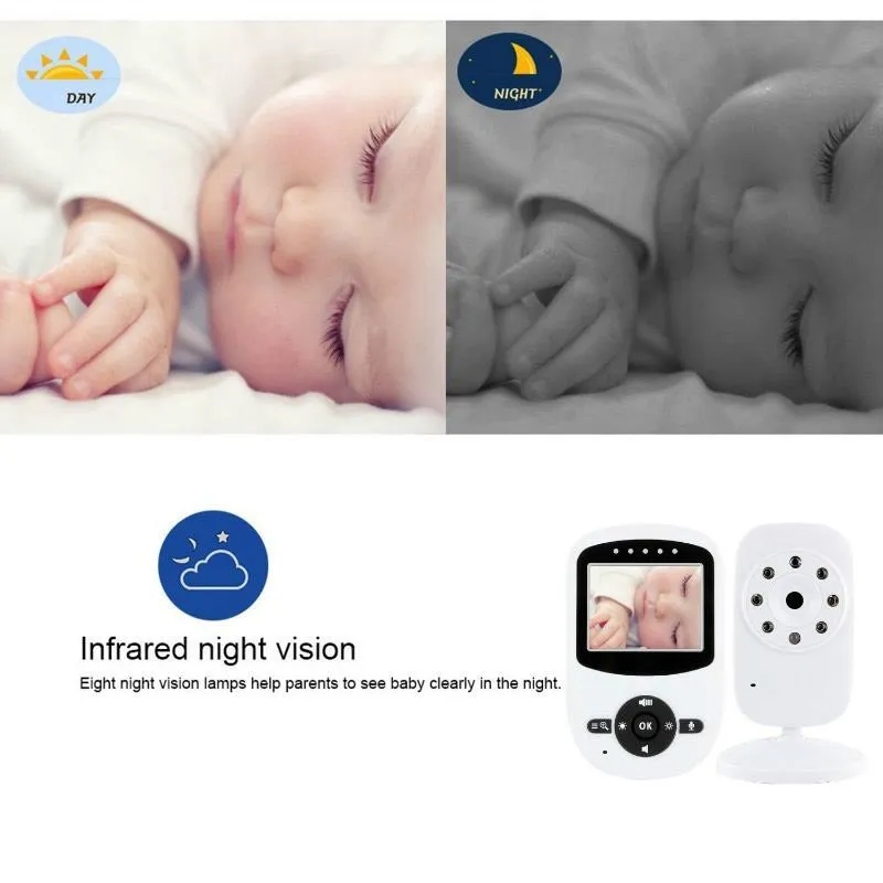 2.4" Wireless Baby Monitor | Night Vision | Two-Way Communication | Portable Design