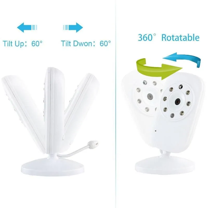 2.4" Wireless Baby Monitor | Night Vision | Two-Way Communication | Portable Design