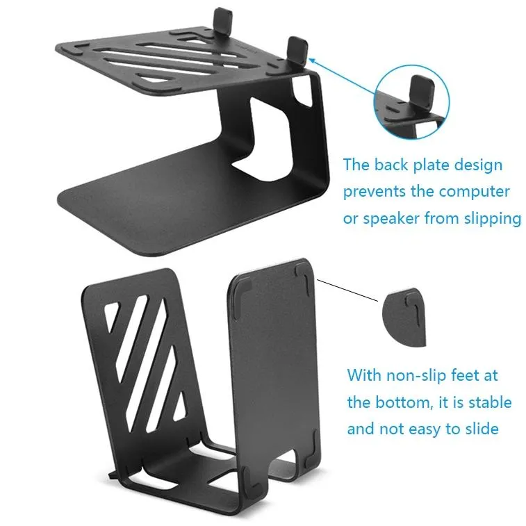 Aluminum Laptop Stand with Cooling Speaker - Portable