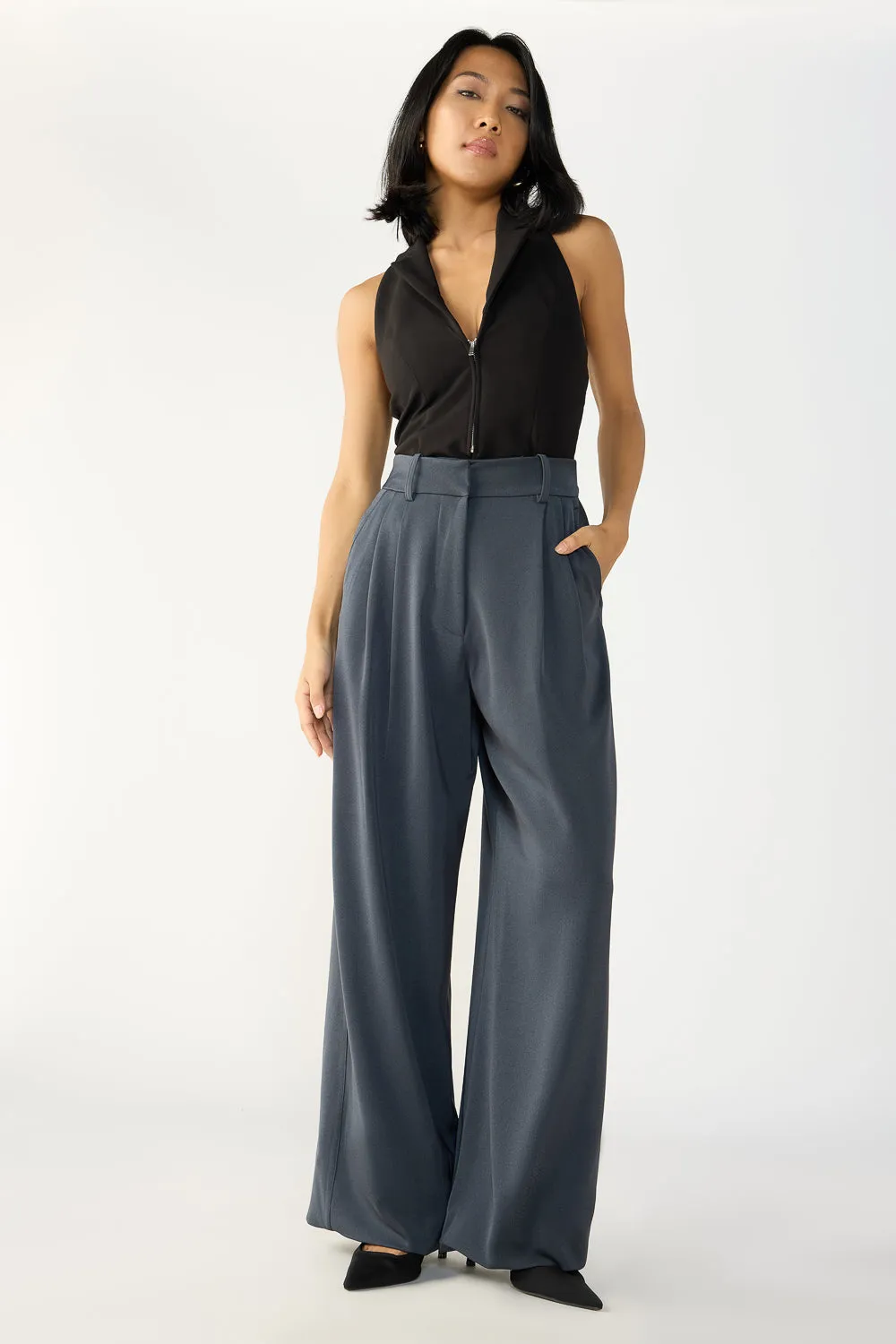 Ashfall Grey Adjustable Korean Pants