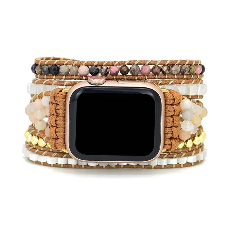 Bohemian Multi-layer Winding Apple Watch Bracelet Natural Stone Bracelet
