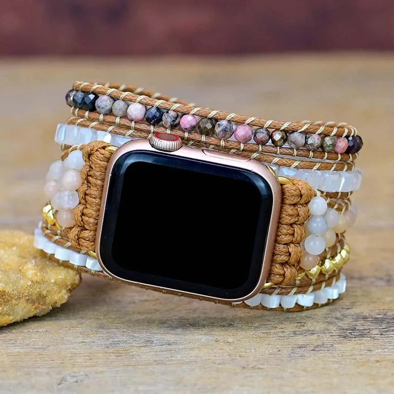 Bohemian Multi-layer Winding Apple Watch Bracelet Natural Stone Bracelet