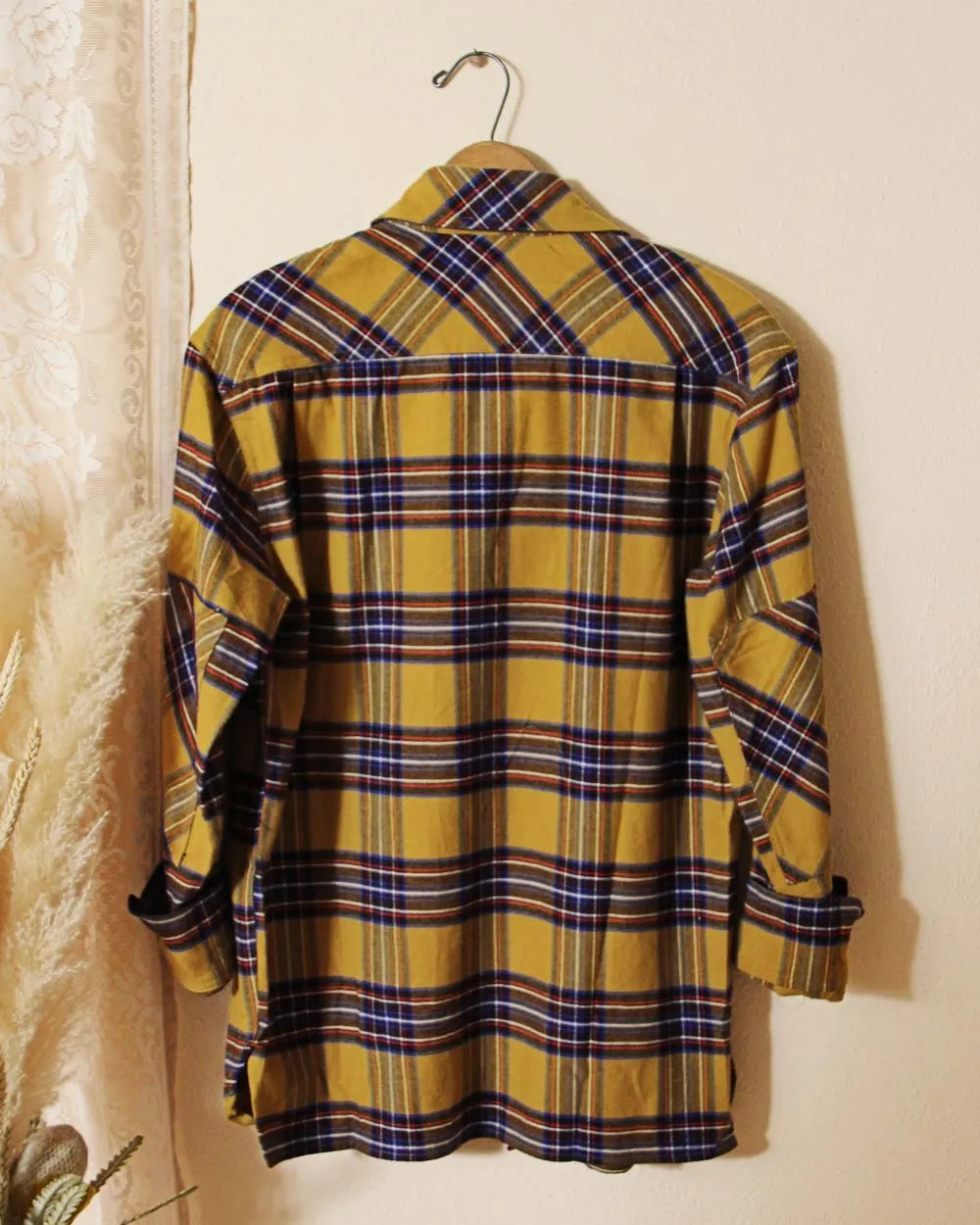 Dried Leaves Cozy Plaid Shirt