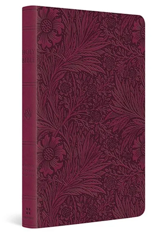 ESV Large Print Value Thinline Bible-Raspberry Floral Design TruTone