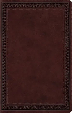 ESV Premium Gift Bible-Mahogany Border Design TruTone
