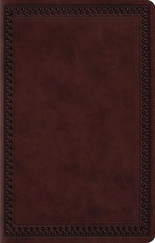 ESV Premium Gift Bible-Mahogany Border Design TruTone