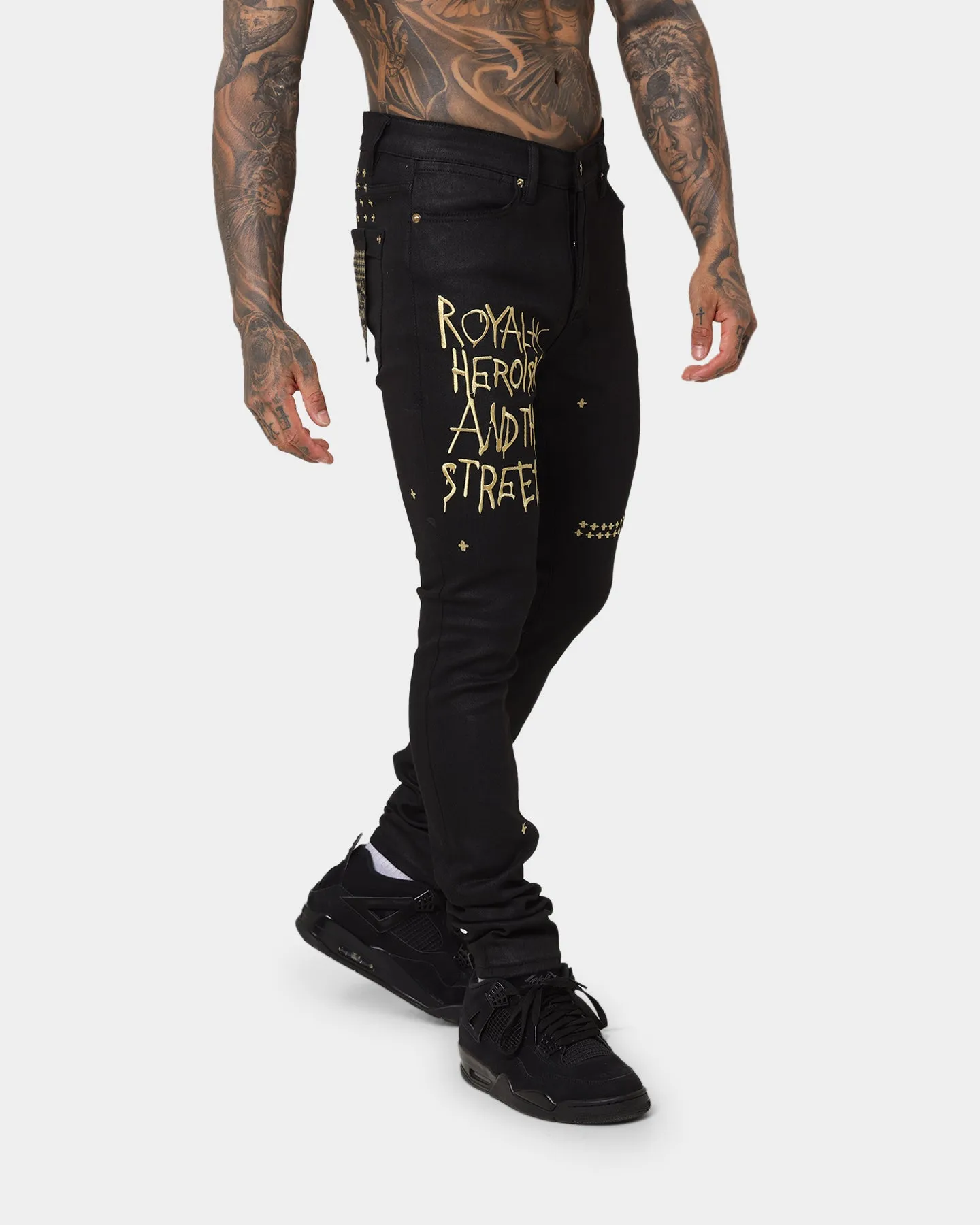 Ksubi 23 Van Winkle Jet Black Denim Pants Black