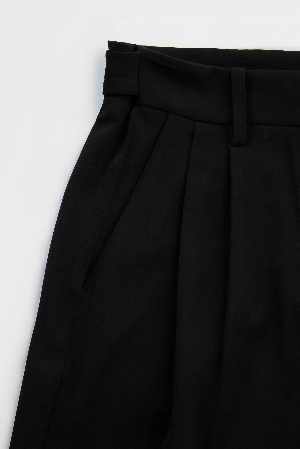 Still Black Adjustable Korean Pants