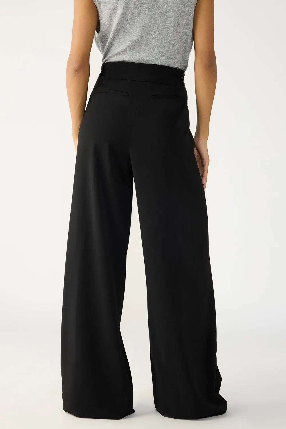 Still Black Adjustable Korean Pants