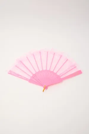 Token Atelier Handheld Lace Fan Pink