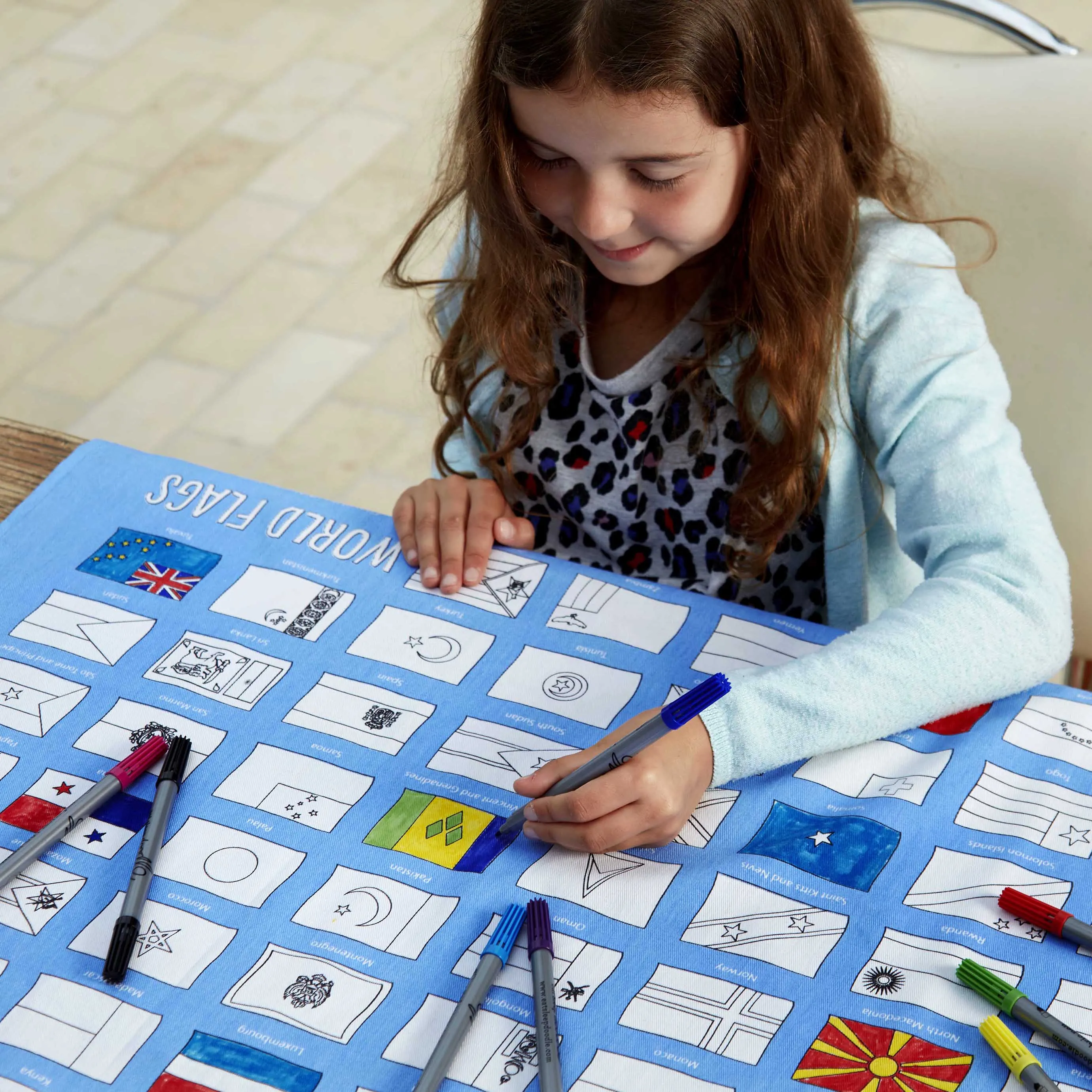 world flags tablecloth